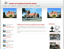 Tablet Screenshot of graesekirke.dk